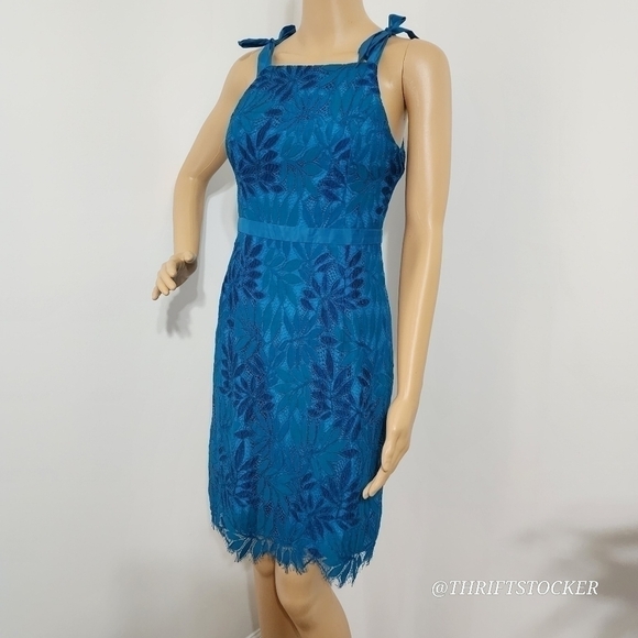 Lilly Pulitzer Kayleigh teal lace shift dress - Picture 2 of 7